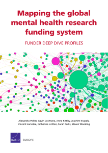 Mapping the global mental health research funding system Funder deeP diVe ProFiLeS