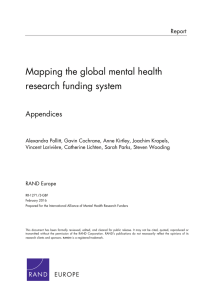 Mapping the global mental health research funding system Appendices Report
