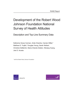 Development of the Robert Wood Johnson Foundation National Survey of Health Attitudes