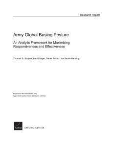 Army Global Basing Posture An Analytic Framework for Maximizing Responsiveness and Effectiveness