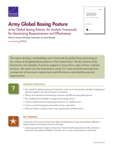 Army Global Basing Posture Army Global Basing Posture: An Analytic Framework