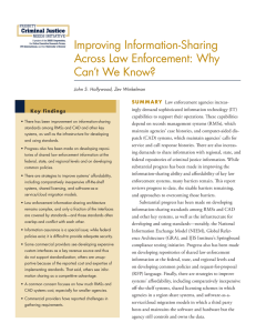 Improving Information-Sharing Across Law Enforcement: Why Can’t We Know?