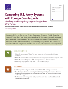 Comparing U.S. Army Systems with Foreign Counterparts Other Armies