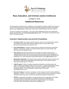 Race, Education, and Criminal Justice Conference Additional Resources October 6, 2012