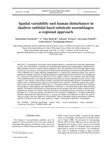Spatial variability and human disturbance in shallow subtidal hard substrate assemblages: