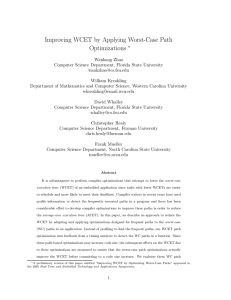 Improving WCET by Applying Worst-Case Path Optimizations