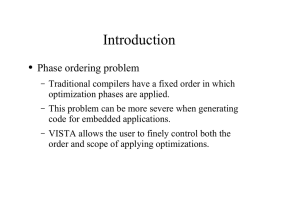Introduction Phase ordering problem