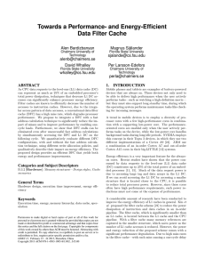 Towards a Performance- and Energy-Efficient Data Filter Cache