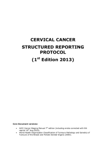 CERVICAL CANCER STRUCTURED REPORTING PROTOCOL