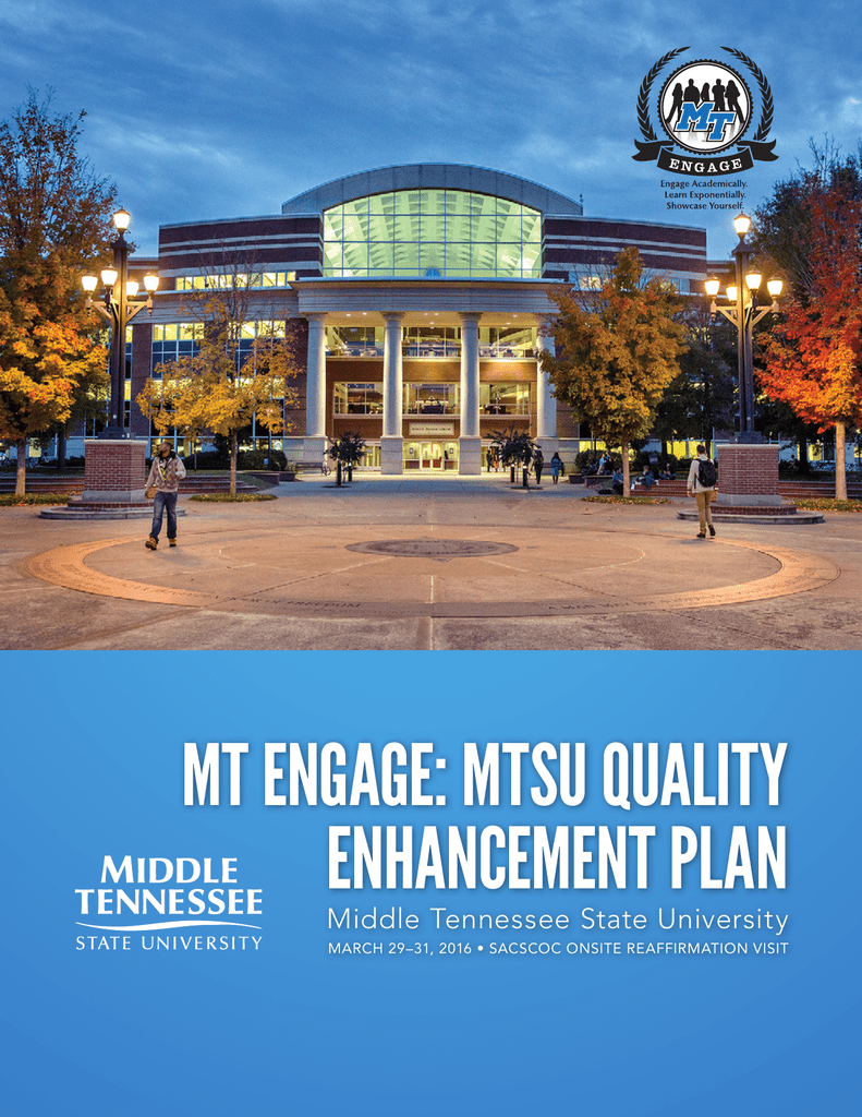 Mt Engage Mtsu Quality Enhancement Plan Middle Tennessee State