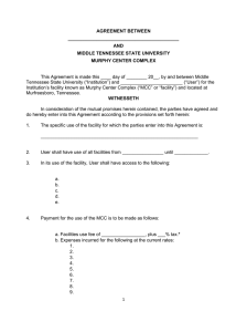 AGREEMENT BETWEEN ___________________________________________ AND MIDDLE TENNESSEE STATE UNIVERSITY