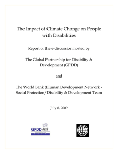 The Impact of Climate Change on People with Disabilities