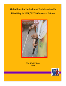 Guidelines for Inclusion of Individuals with Disability in HIV/AIDS Outreach Efforts 2008