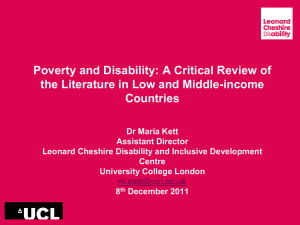 Poverty and Disability: A Critical Review of Countries