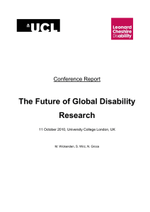 The Future of Global Disability Research Conference Report