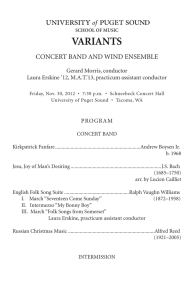 VARIANTS CONCERT BAND AND WIND ENSEMBLE Gerard Morris, conductor