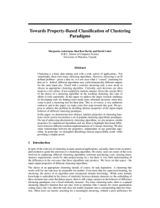 Towards Property-Based Classification of Clustering Paradigms