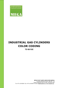 INDUSTRIAL GAS CYLINDERS COLOR CODING  TD 08/15/E