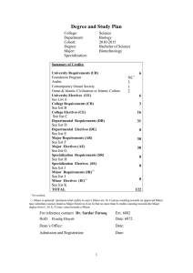 Degree and Study Plan