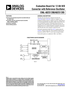 Evaluation Board for 12-Bit R/D Converter with Reference Oscillator EVAL-AD2S1200/AD2S1205