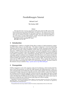 ParallelKnoppix Tutorial Michael Creel 7th October 2005