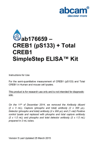 ab176659 – CREB1 (pS133) + Total CREB1 SimpleStep ELISA™ Kit