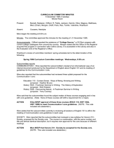 CURRICULUM COMMITTEE MINUTES 5 December 1995 (Tuesday) Misner Room