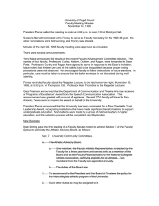 University of Puget Sound Faculty Meeting Minutes November 14, 1995