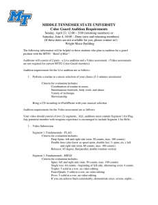 MIDDLE TENNESSEE STATE UNIVERSITY Color Guard Audition Requirements