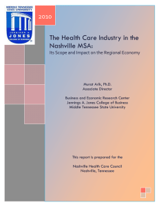 The Health Care Industry in the Nashville MSA: 2010