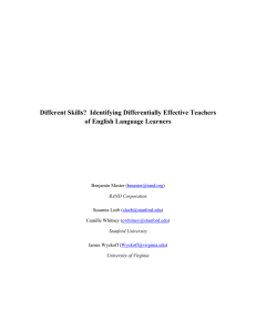 Different Skills?  Identifying Differentially Effective Teachers of English Language Learners