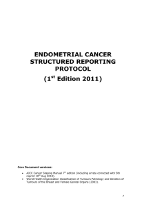 ENDOMETRIAL CANCER STRUCTURED REPORTING PROTOCOL
