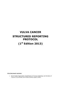 VULVA CANCER STRUCTURED REPORTING PROTOCOL