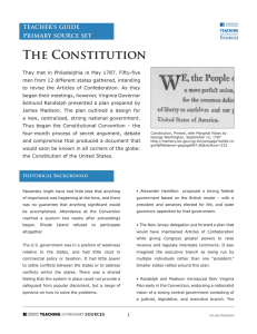 The Constitution teacher’s guide primary source set