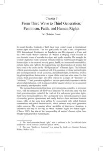 From Third Wave to Third Generation: Feminism, Faith, and Human Rights