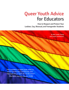 Queer Youth Advice for Educators How to Respect and Protect Your