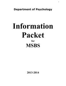 Information Packet  MSBS