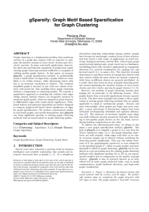 gSparsify: Graph Motif Based Sparsification for Graph Clustering Peixiang Zhao