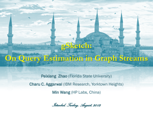 gSketch: On Query Estimation in Graph Streams