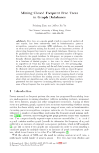 Mining Closed Frequent Free Trees in Graph Databases