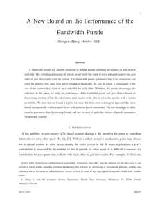 A New Bound on the Performance of the Bandwidth Puzzle Member, IEEE