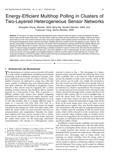 Energy-Efficient Multihop Polling in Clusters of Two-Layered Heterogeneous Sensor Networks