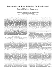 Retransmission Rate Selection for Block-based Partial Packet Recovery