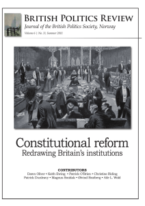 Constitutional reform British Politics Review Redrawing Britain’s institutions