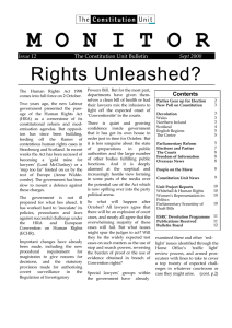 M O N I T O R Rights Unleashed? Contents Issue 12