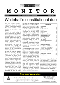 M O N I T O R Whitehall’s constitutional duo