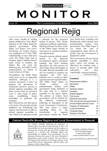 M O N I T O R Regional Rejig Issue 19 June 2002
