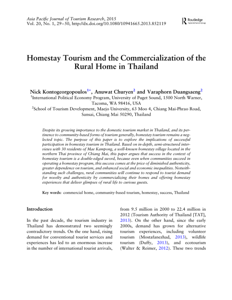 Asia Pacific Journal Of Tourism Research 2015