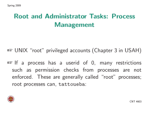 Root and Administrator Tasks: Process Management