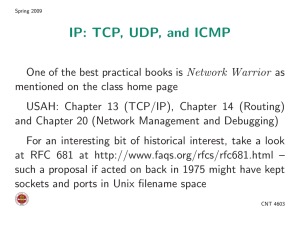 IP: TCP, UDP, and ICMP